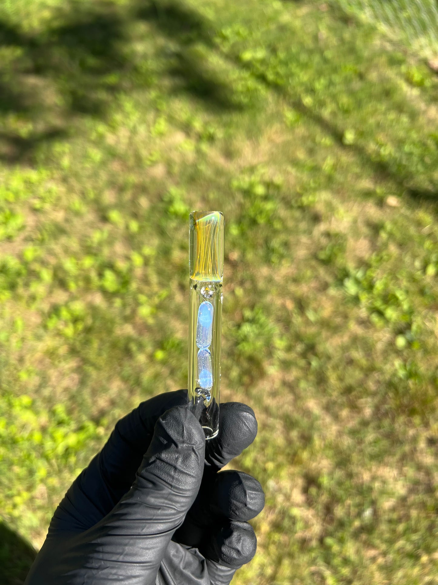 Potv Lobo/ One Glass terp pill stem w/ Fume Mp - White Opal
