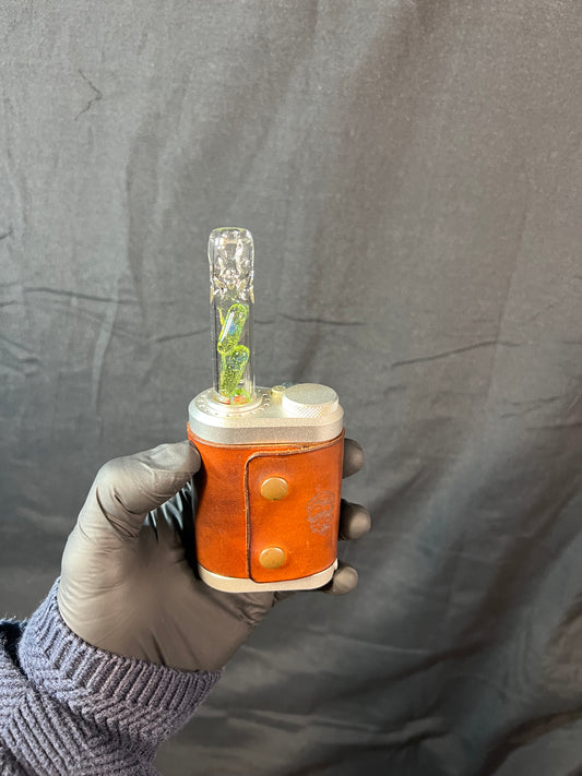 Tinymight Glass 3 Terp Pill Stem w/ dimpled mouthpiece - Limeade