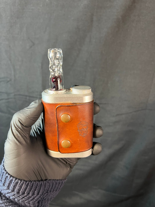 Tinymight Glass 3 Marble Stem w/dimpled mouthpiece - Red