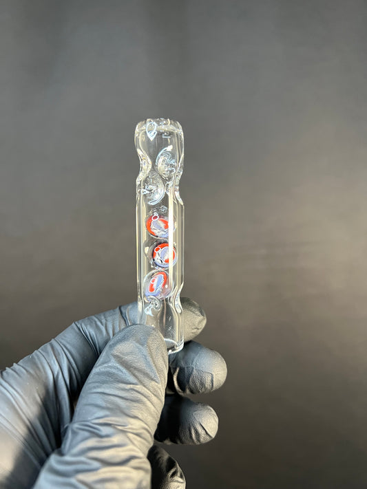 Tinymight Glass 3 Marble Stem w/dimpled mouthpiece - Steal your face