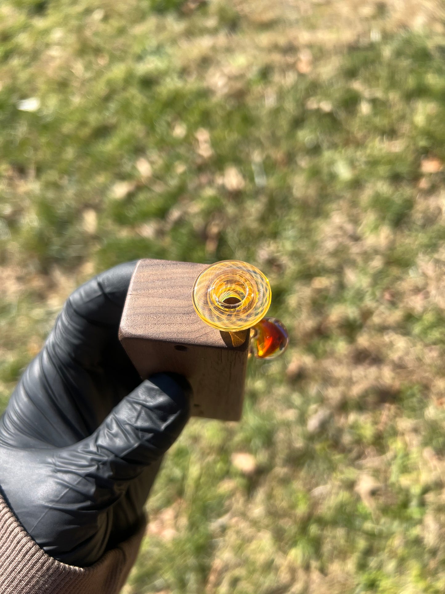 Firewood 11/ Dynavap Glass Terp Pill/ Marble Stem w/fume MP and marble- Dense Purple Amethyst