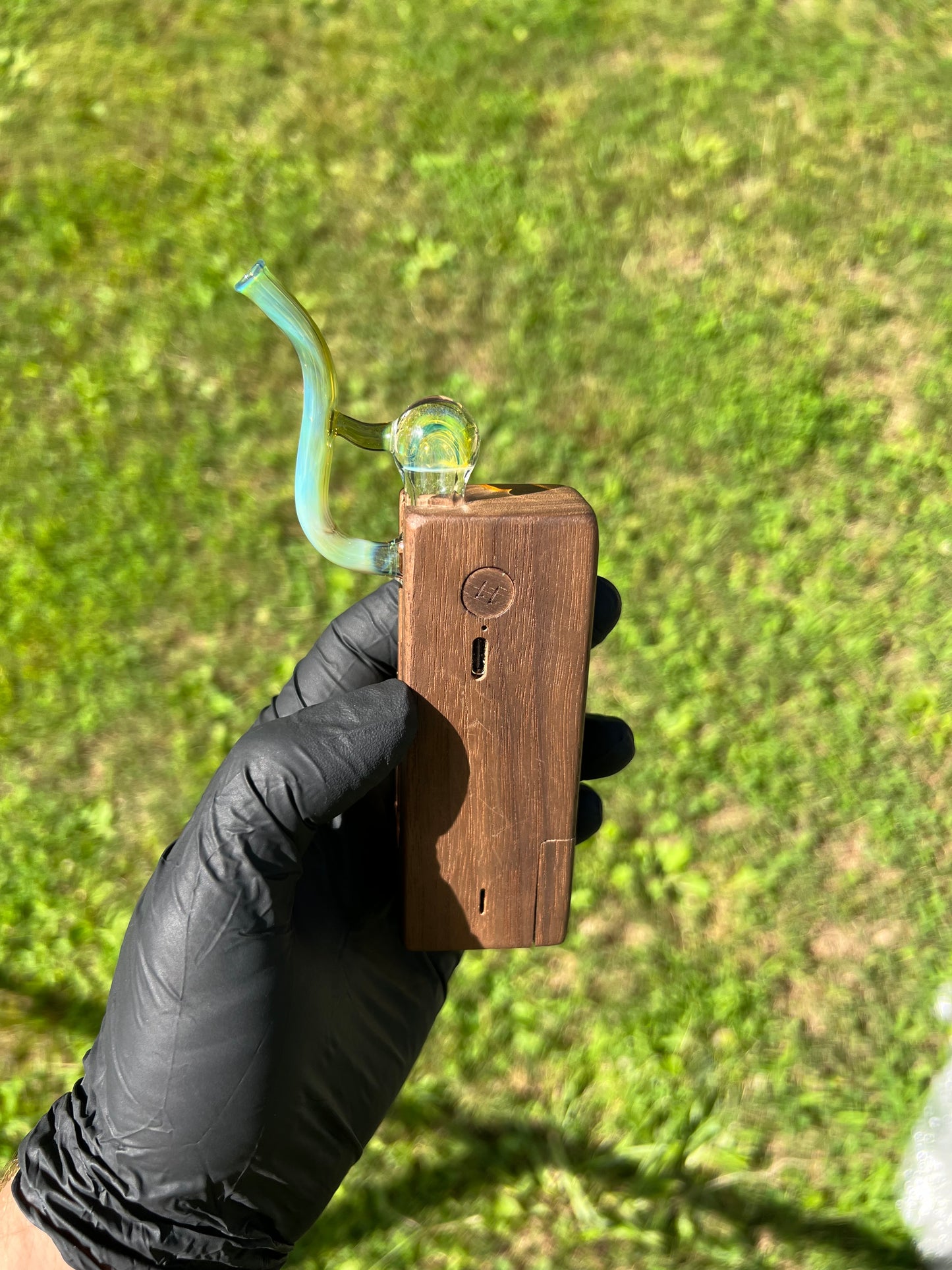 Firewood 11 Glass Terp Pill/ marble Implosion Stem- Nightshade