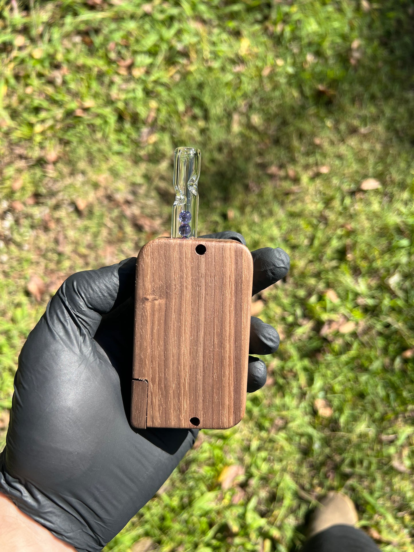 FAT X/ Dynavap Glass Terp Pill/ Marble Stem- Gold Purple #1