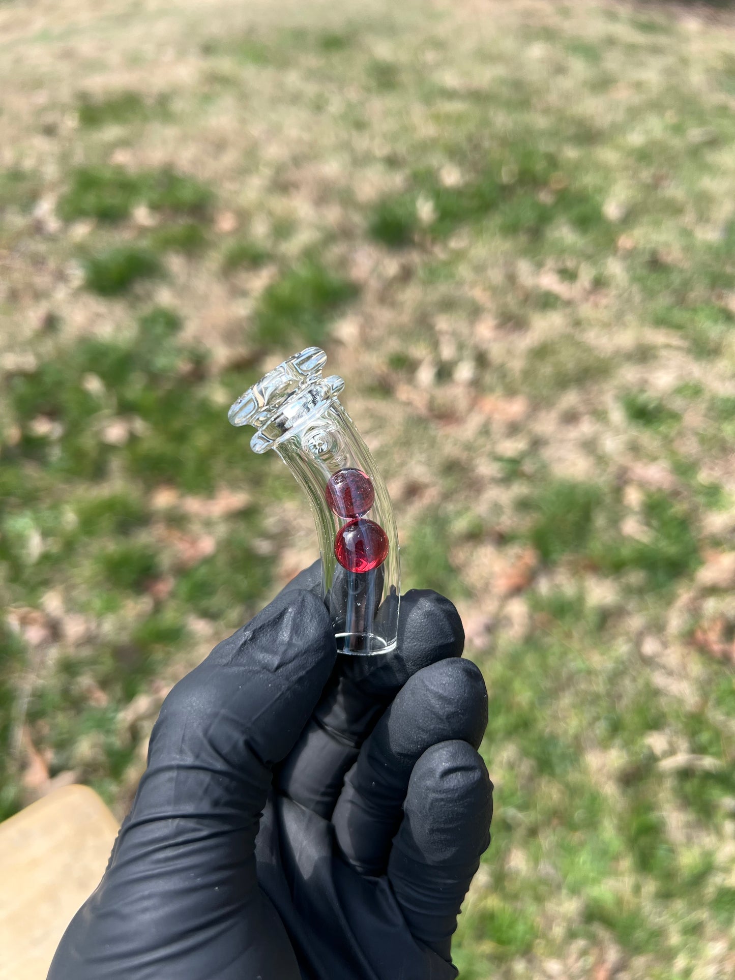 Frolic glass 2 marble curved stem - Transparent Phoenix