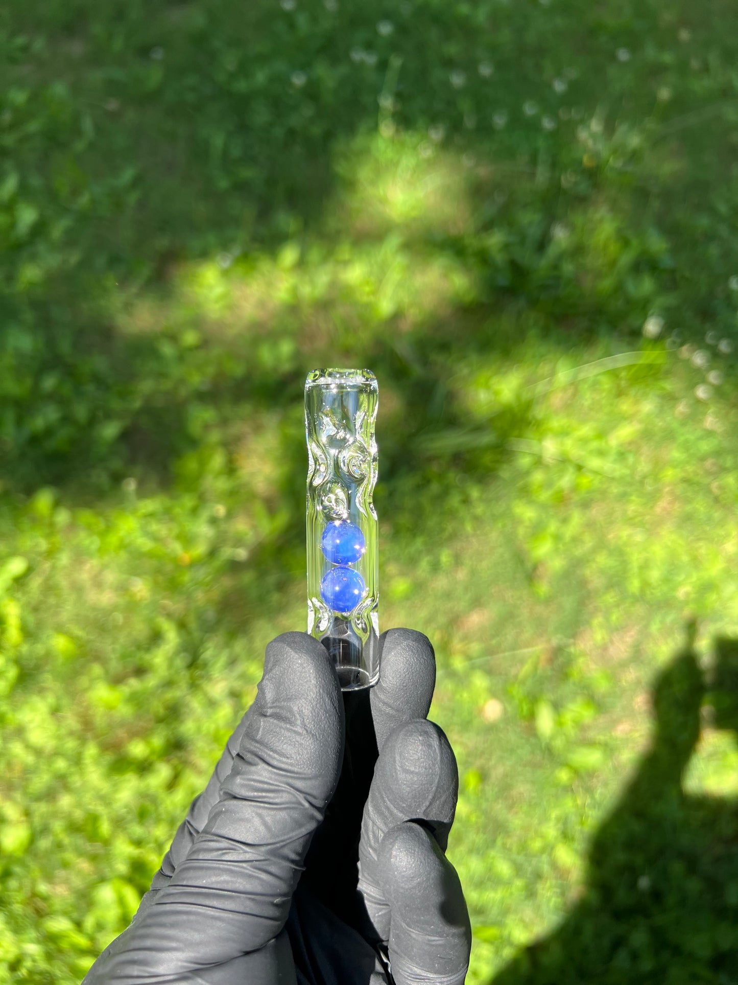 Tinymight Glass 2 Marble Stem w/dimpled mouthpiece - Amethyst Opal