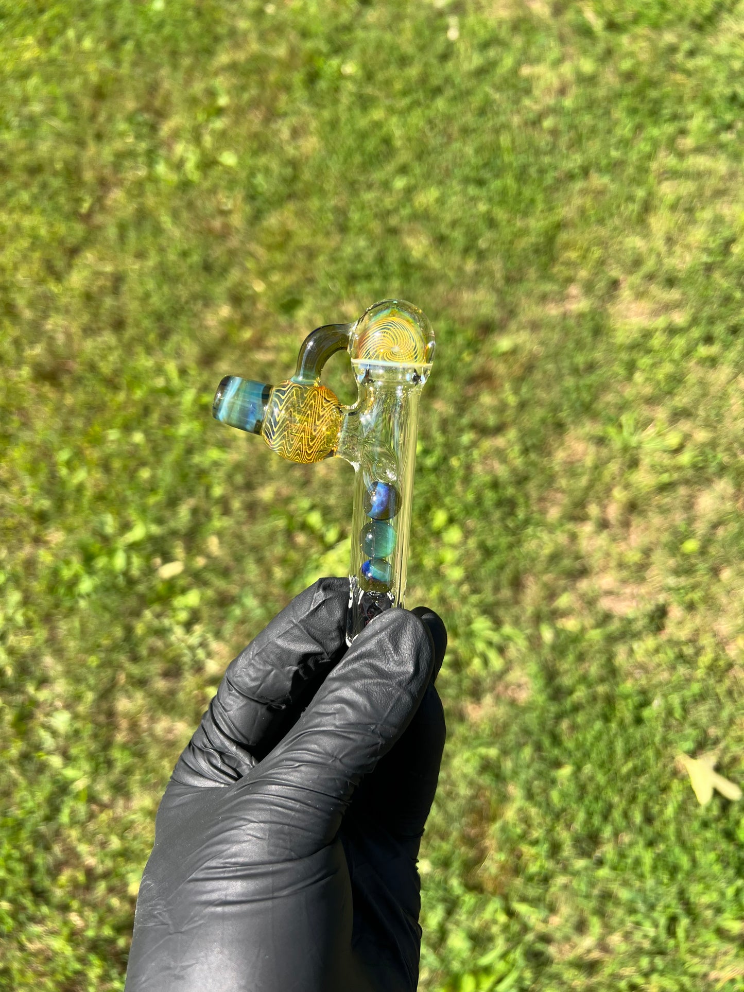 Tinymight Glass 3 Marble Stem implosion- Nightshade/ Fume