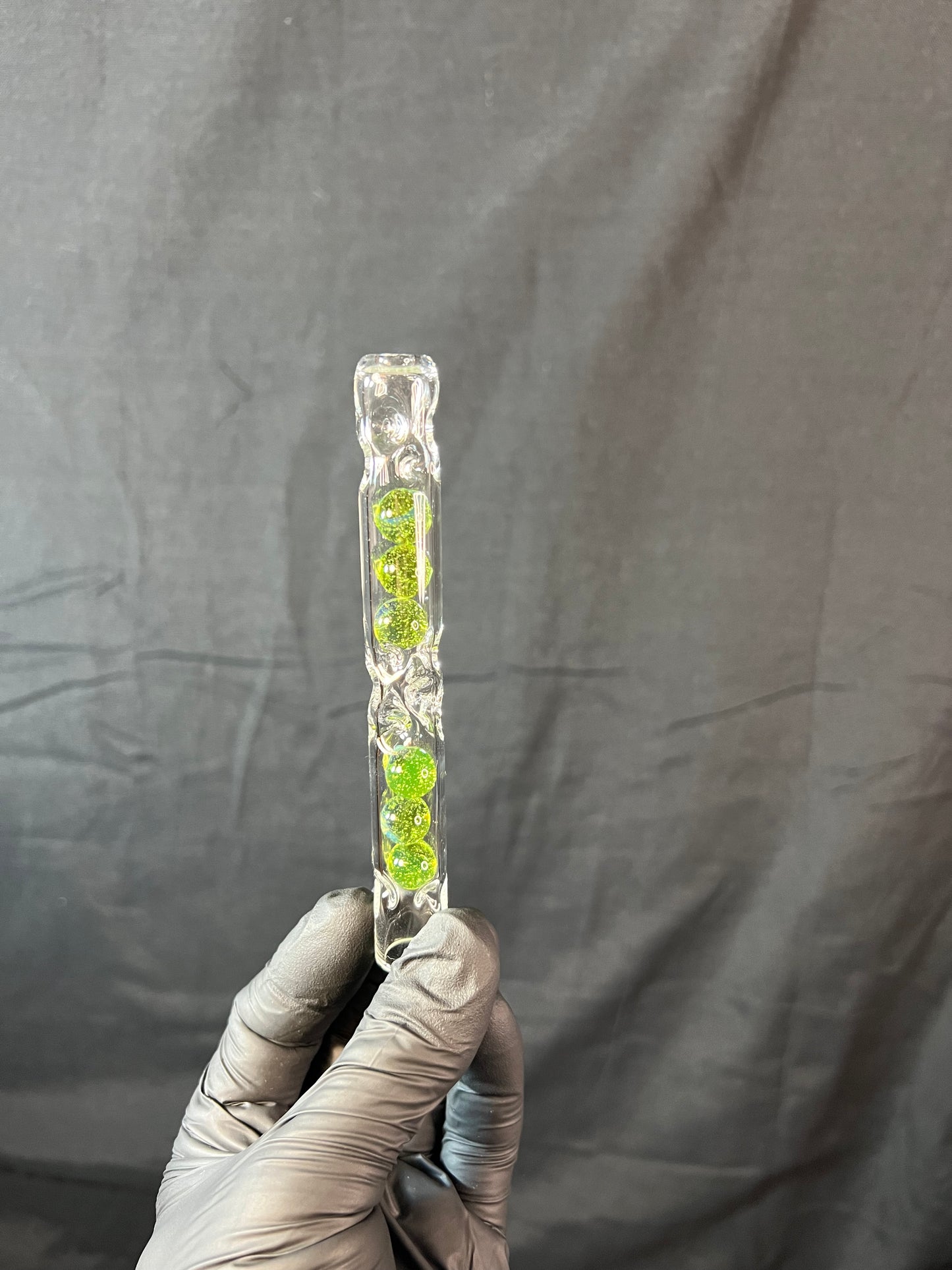 Tinymight Glass 6 Marble Stem w/dimpled mouthpiece - Limeade