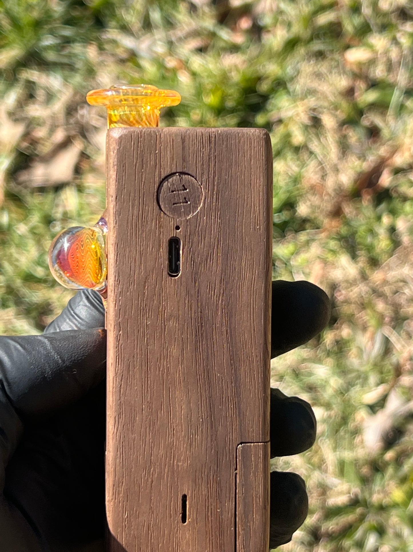 Firewood 11/ Dynavap Glass Terp Pill/ Marble Stem w/fume MP and marble- Dense Purple Amethyst