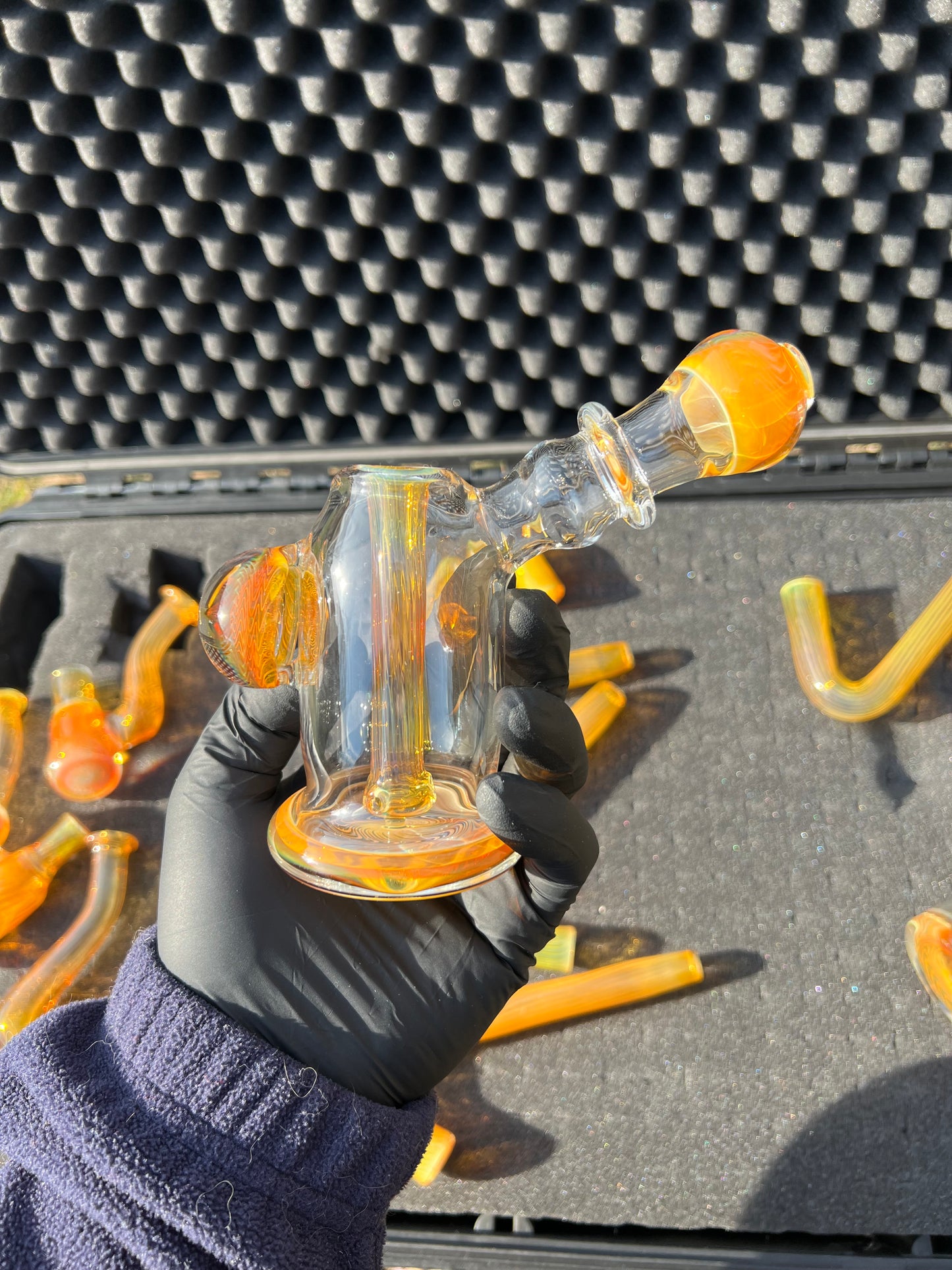 10mm Dewar Bubbler - Silver Fume #2