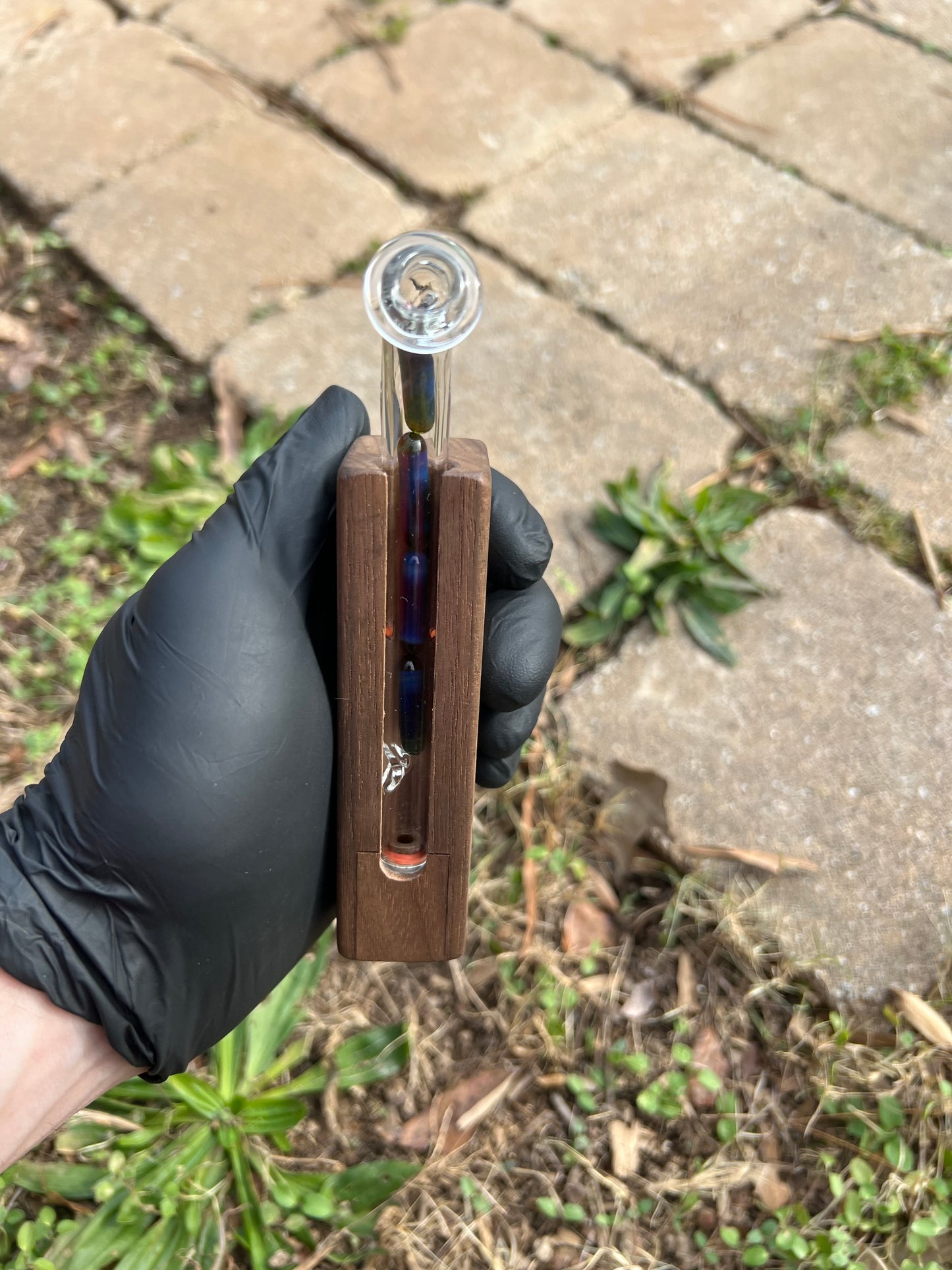 Firewood 11/ Dynavap Glass 4 Terp Pill Stem- Blue Honey
