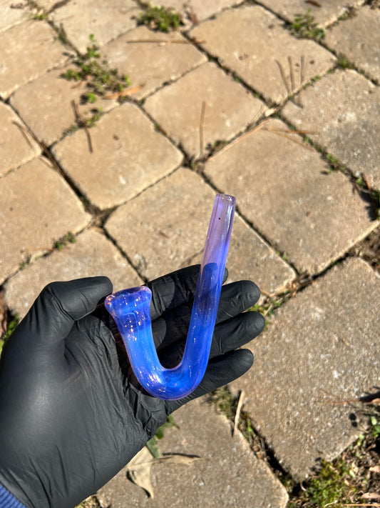 14mm Glass J hook -dense amethyst opal