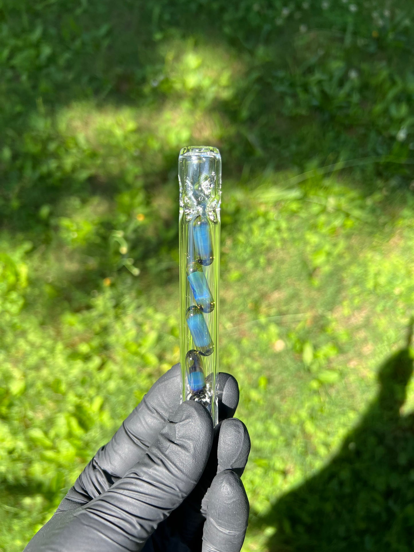 Tinymight Glass 4 Terp Pill Stem w/ dimpled mouthpiece - Nighshade