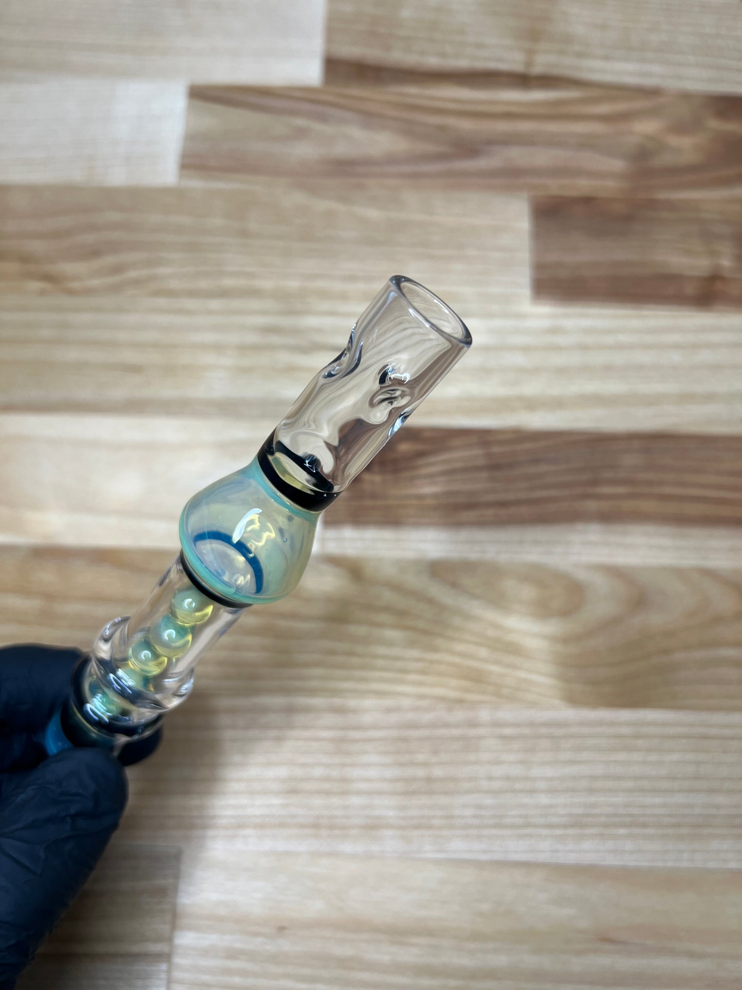 Tinymight Glass 5 Marble Shaped Stem w/ Color Accents- Milky Yoshi (CFL)