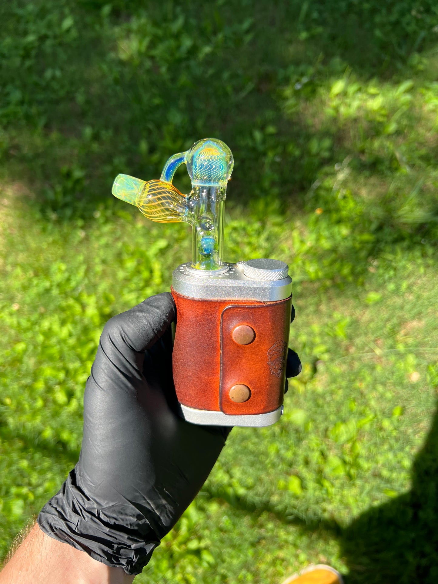 Tinymight Glass 3 Marble Stem implosion- Limeade #2