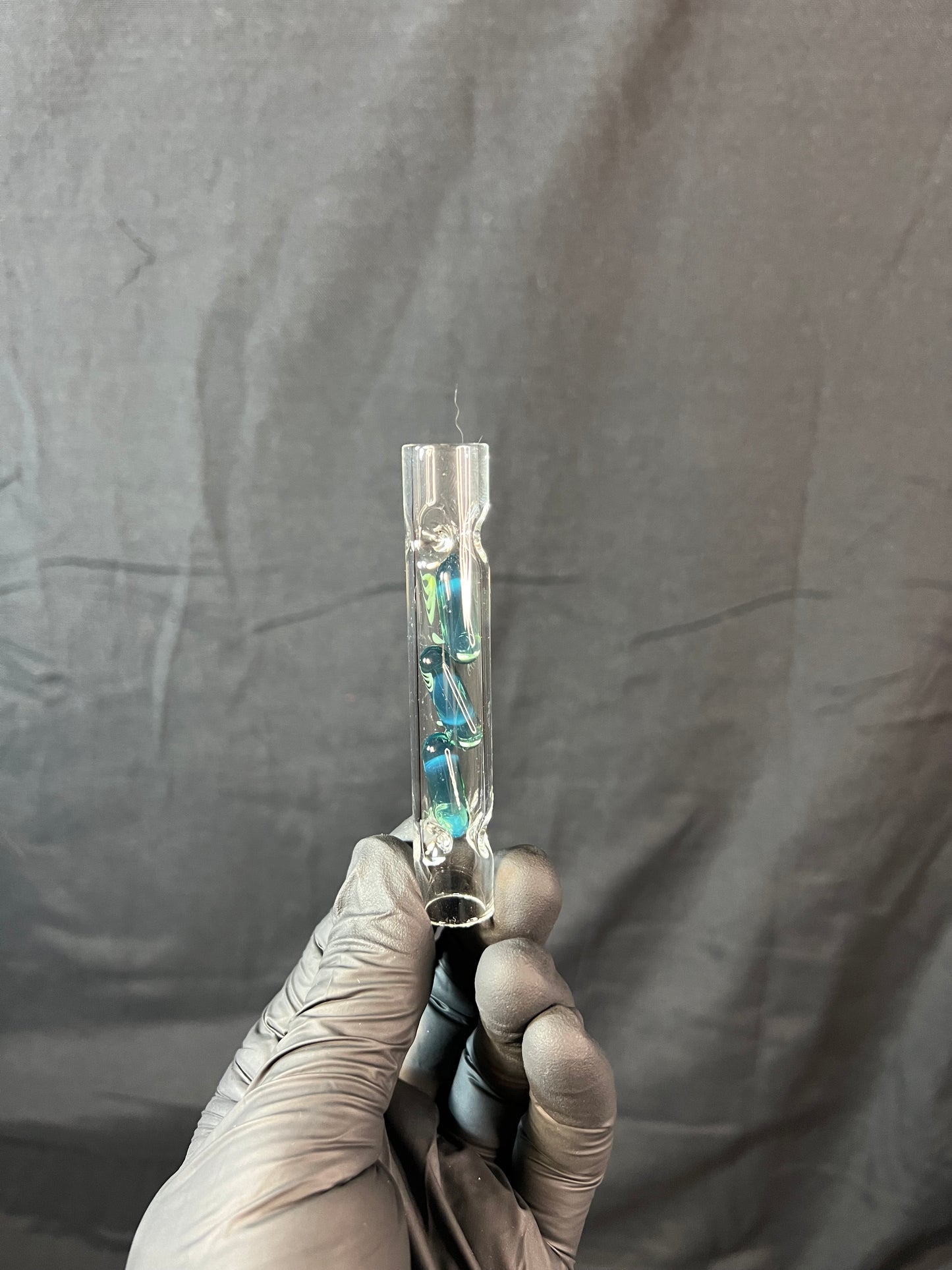 Tinymight Glass 3 Terp Pill Stem - blue waves Opal