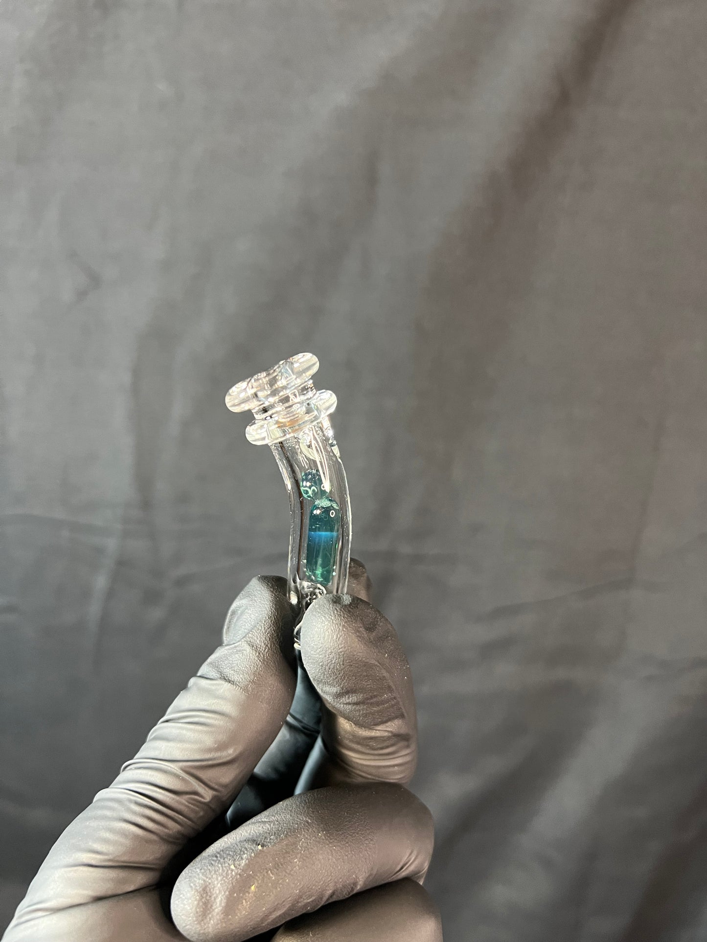 Potv Lobo/ One Glass terp pill/ marble stem w/ blown Mp - blue waves opal