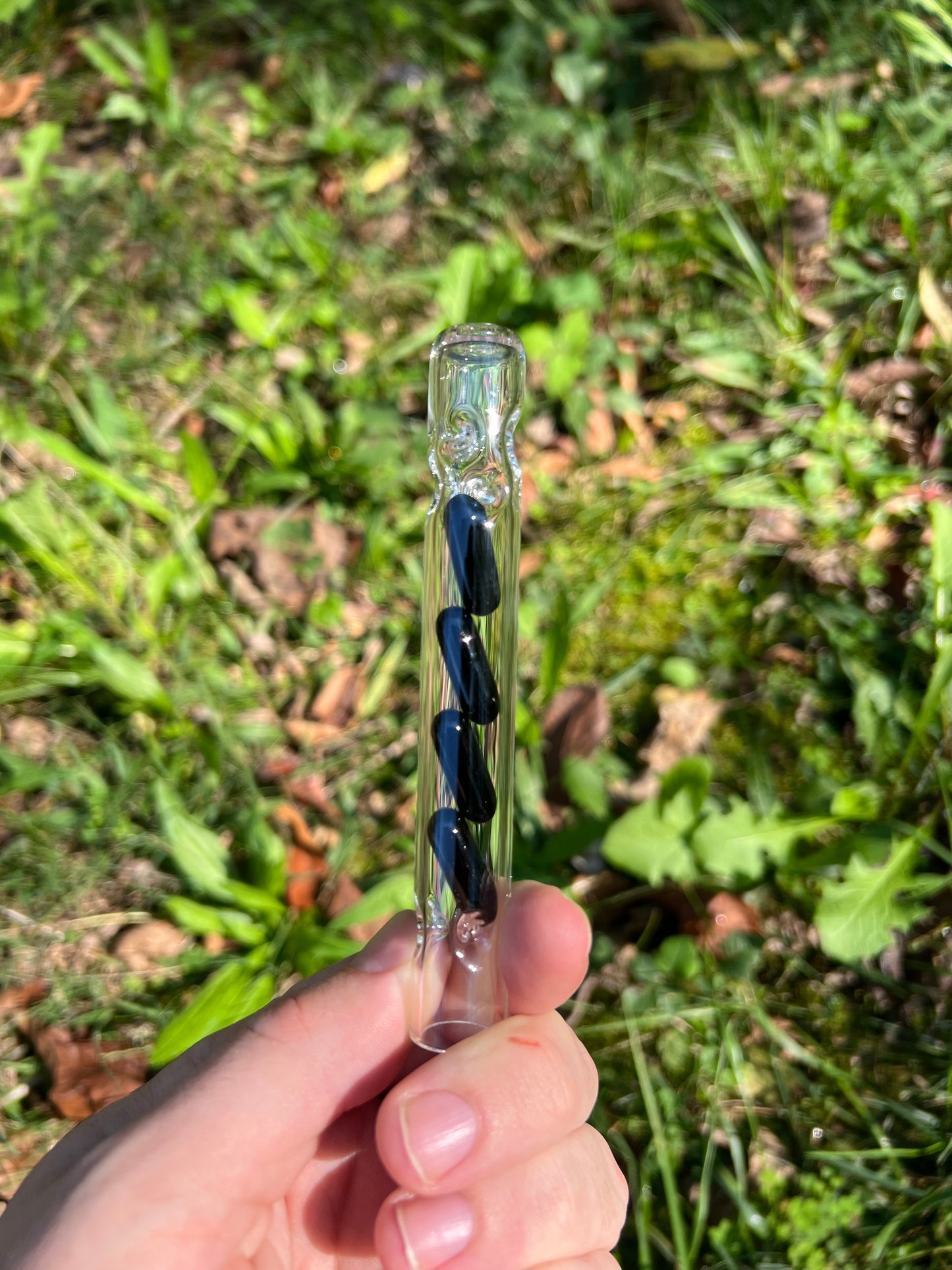 Tinymight Glass 4 Terp Pill Stem w/ dimpled mouthpiece - Galaxy (Northstar)