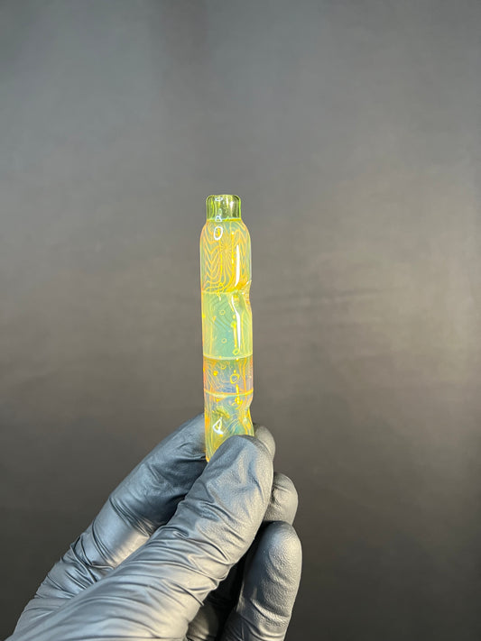 Tinymight Glass 4 Marble Stem Full Color- Silver fume/ Absinthe
