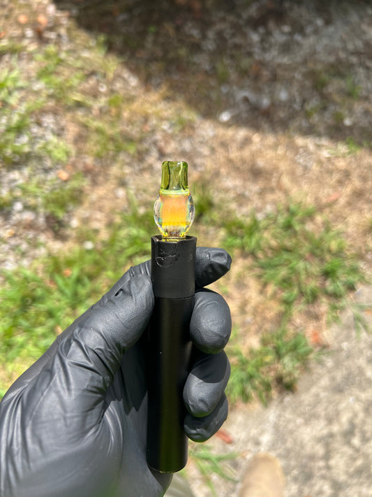 Puffco Pivot Glass Implosion Turbine Top - Absinthe #2