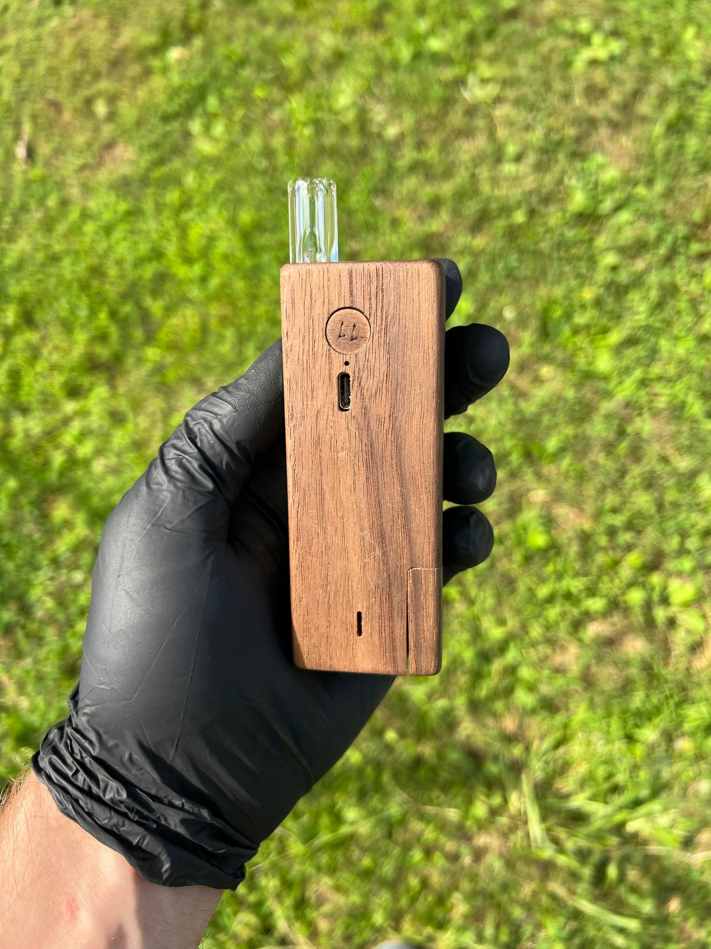 Firewood 11/ Glass 2 Terp Pill Stem- Blue Honey