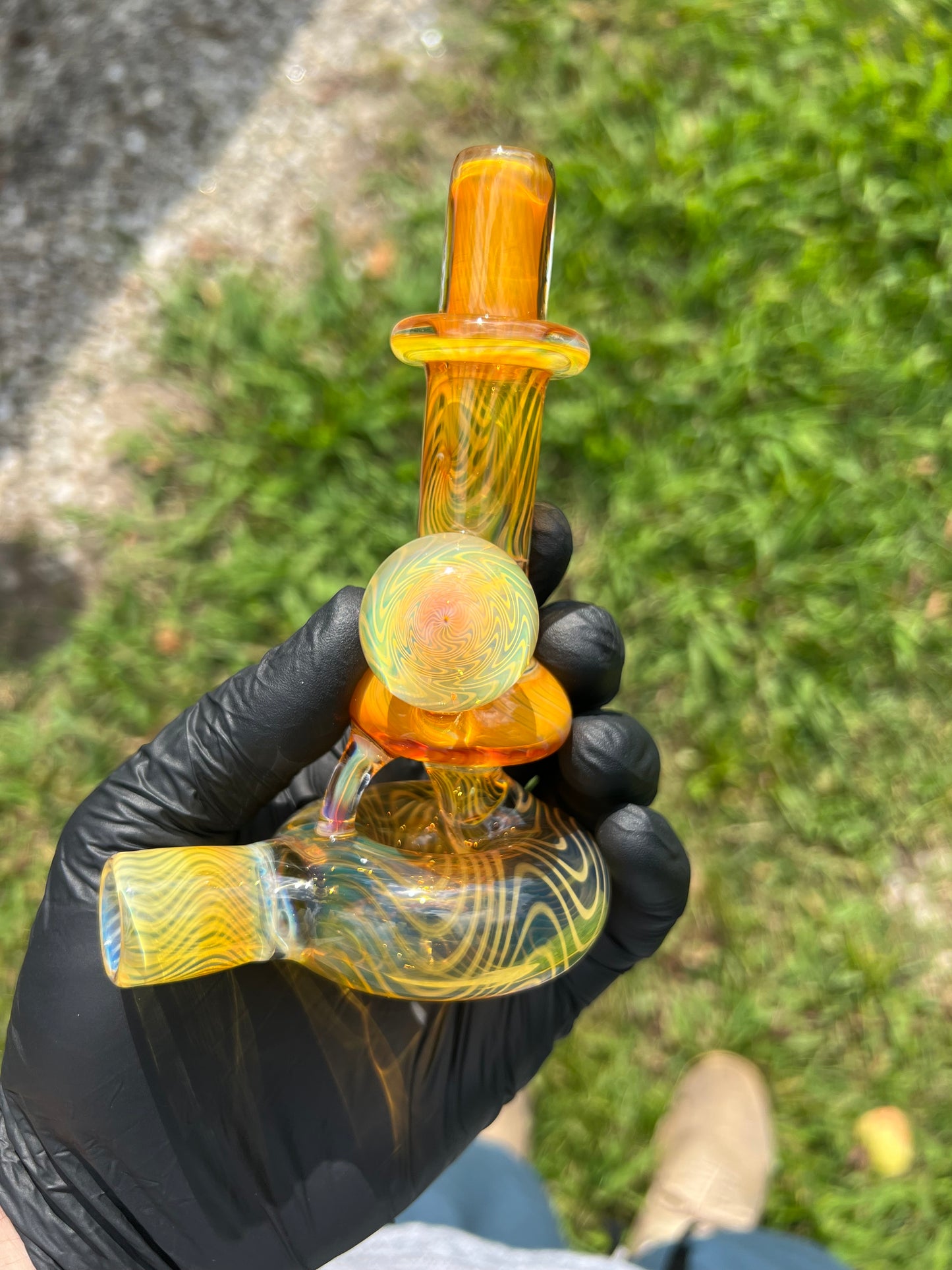 14mm Dry Donut Hammer- Silver Fume