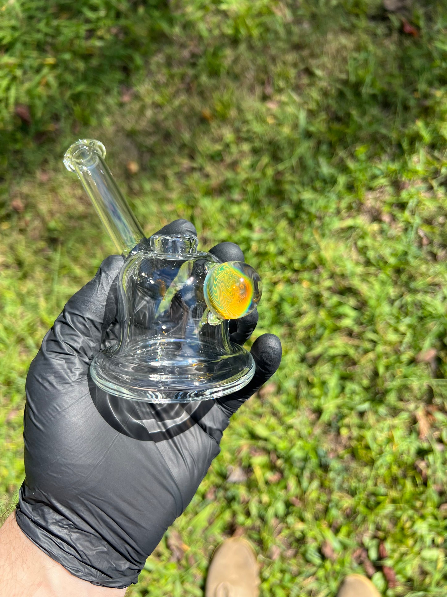 14mm dry rig w/ silver fume Marble- #2
