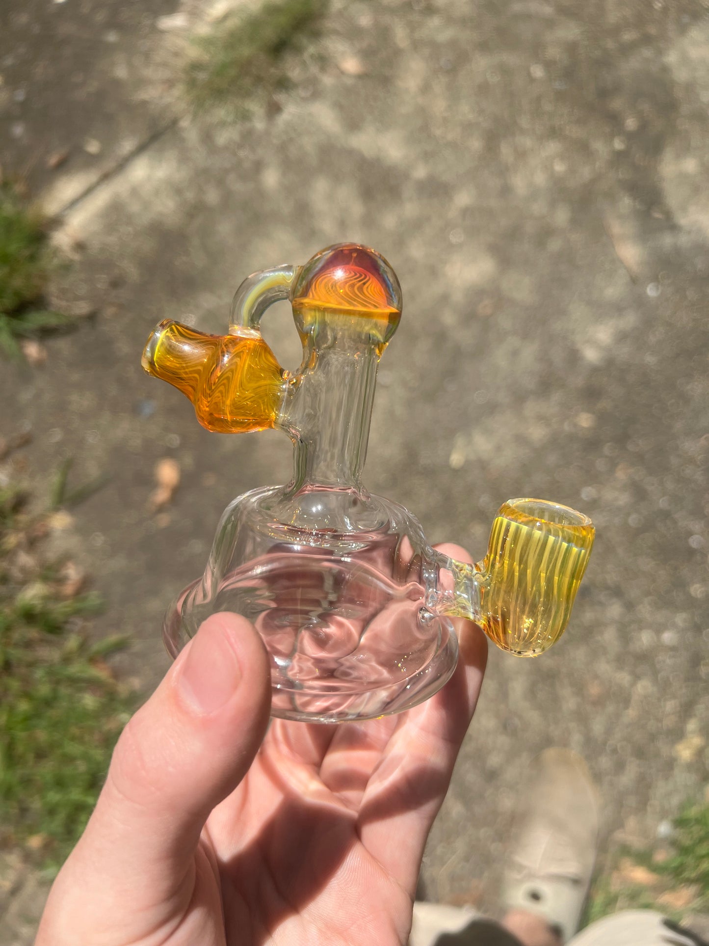 14mm Implosion dry rig - Silver fume