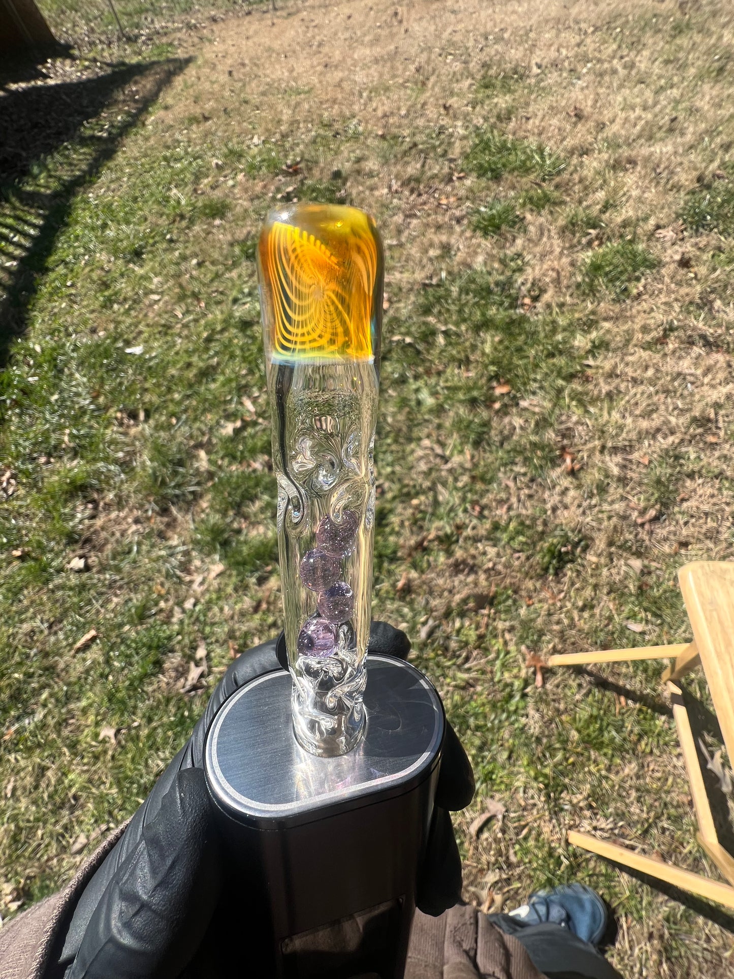 Solo 3 Glass Marble Stem w/ Fume Mp- purple
