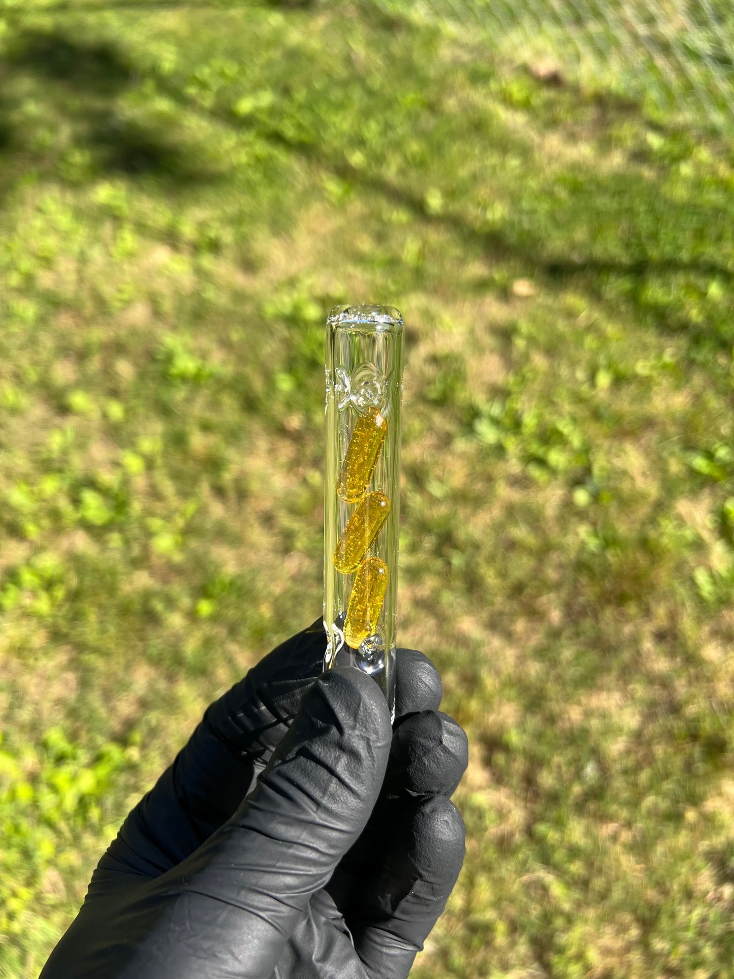 Tinymight Glass 3 Terp Pill Stem w/ dimpled mouthpiece - Crush