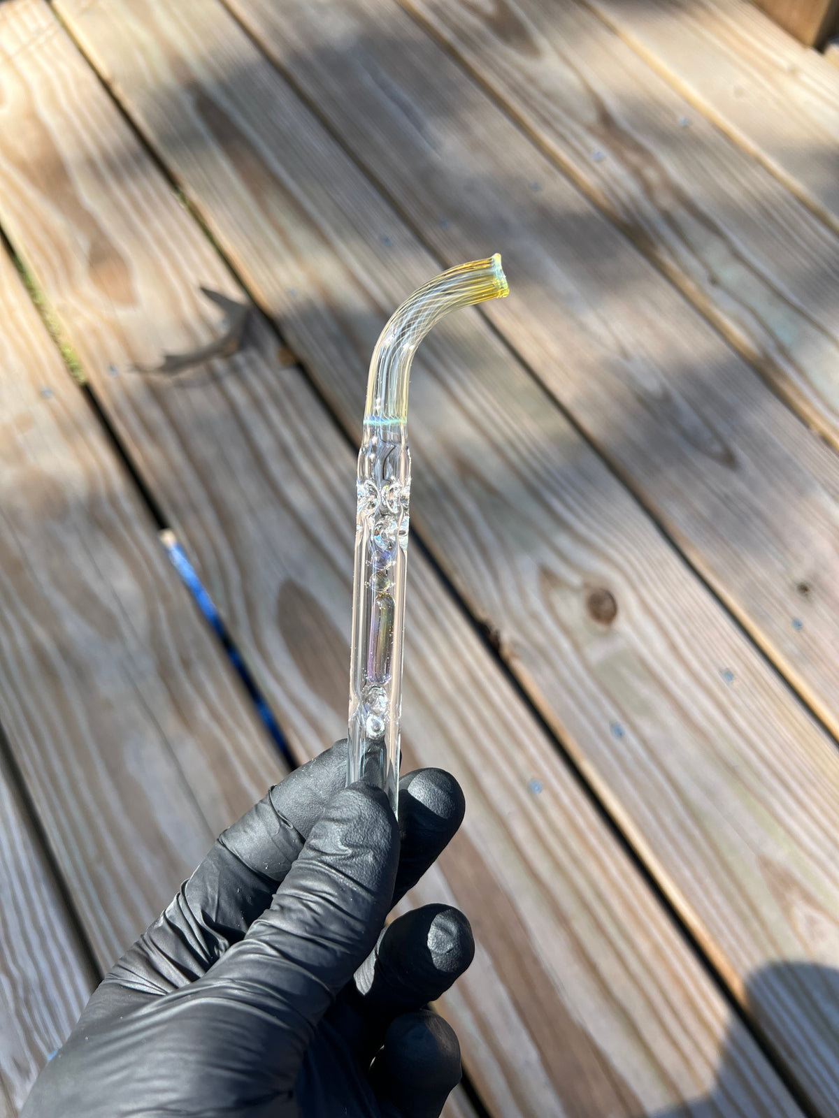 Firewood 11/12 Glass Terp Pill/ marble curved stem- Fume/ Unicorn Opal