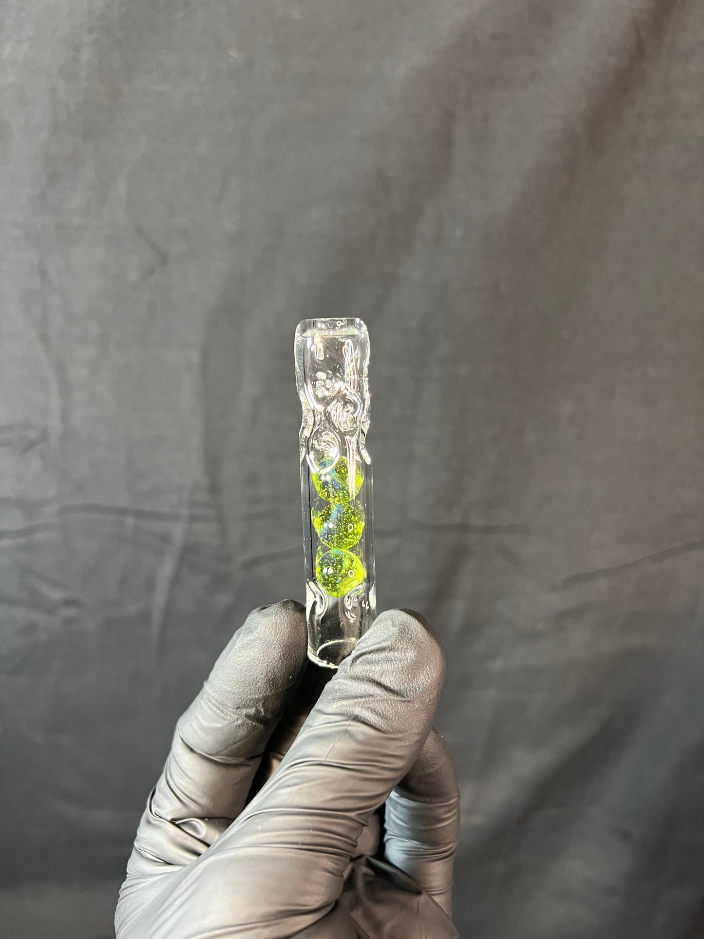 Tinymight Glass 3 Marble Stem w/dimpled mouthpiece - Limeade