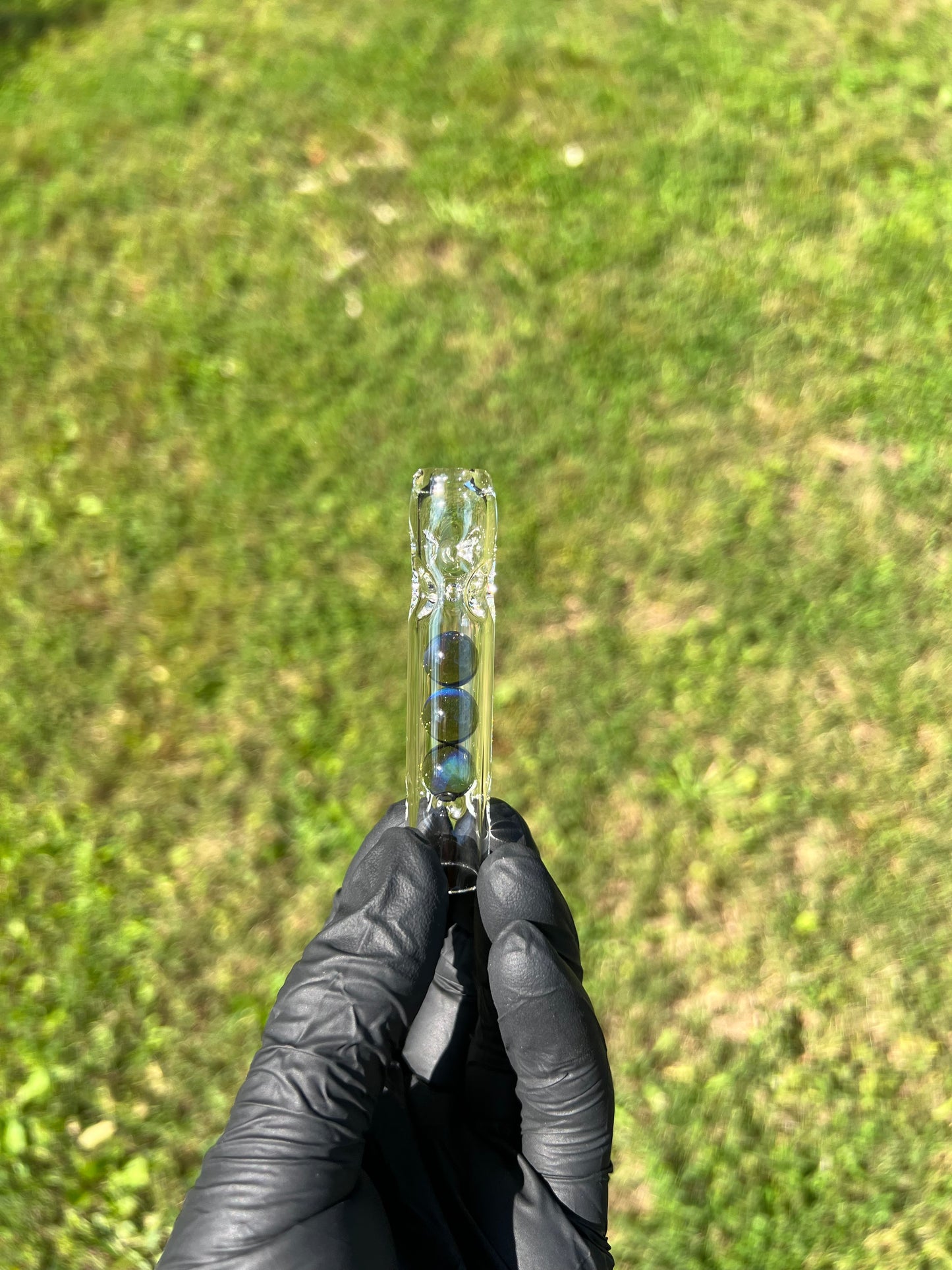 Tinymight Glass 3 Marble Stem w/dimpled mouthpiece - Nightshade #1