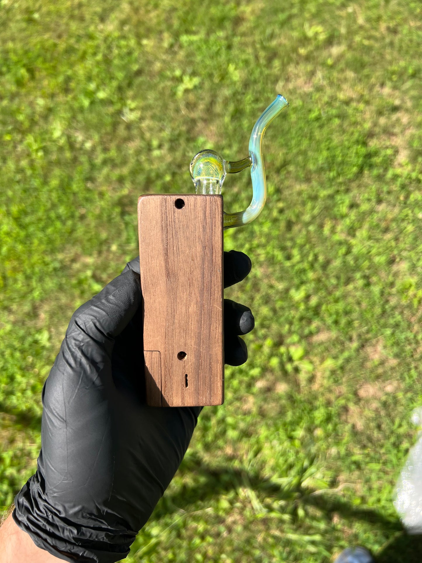 Firewood 11 Glass Terp Pill/ marble Implosion Stem- Nightshade