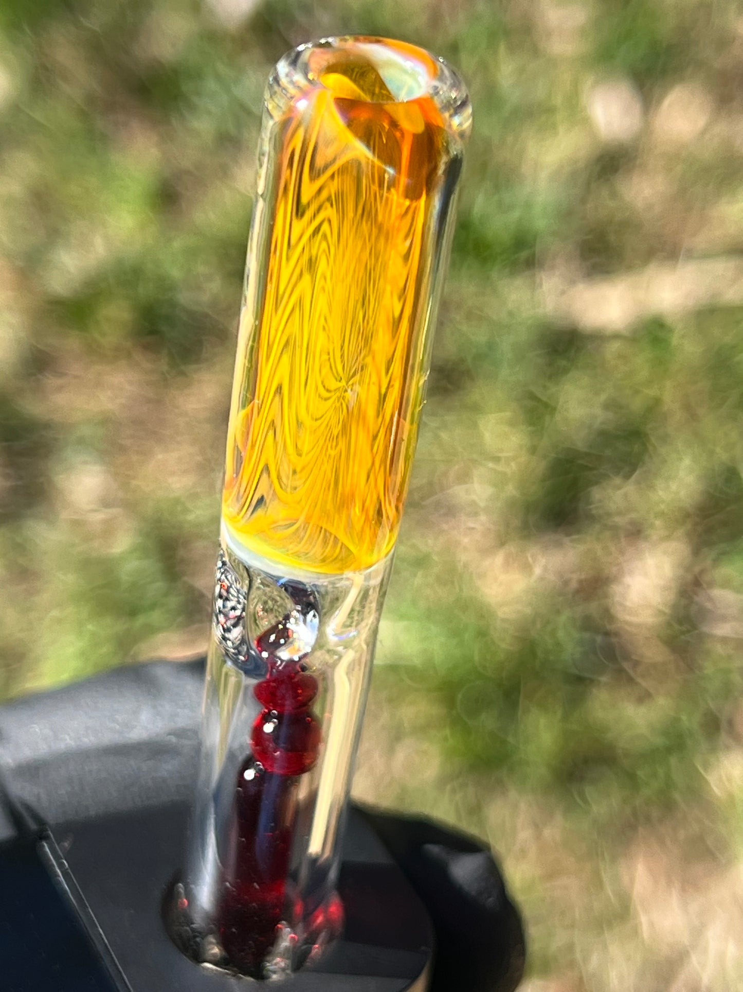 Potv Lobo/ One Glass terp pill/ marble stem w/ Fume Mp - Red