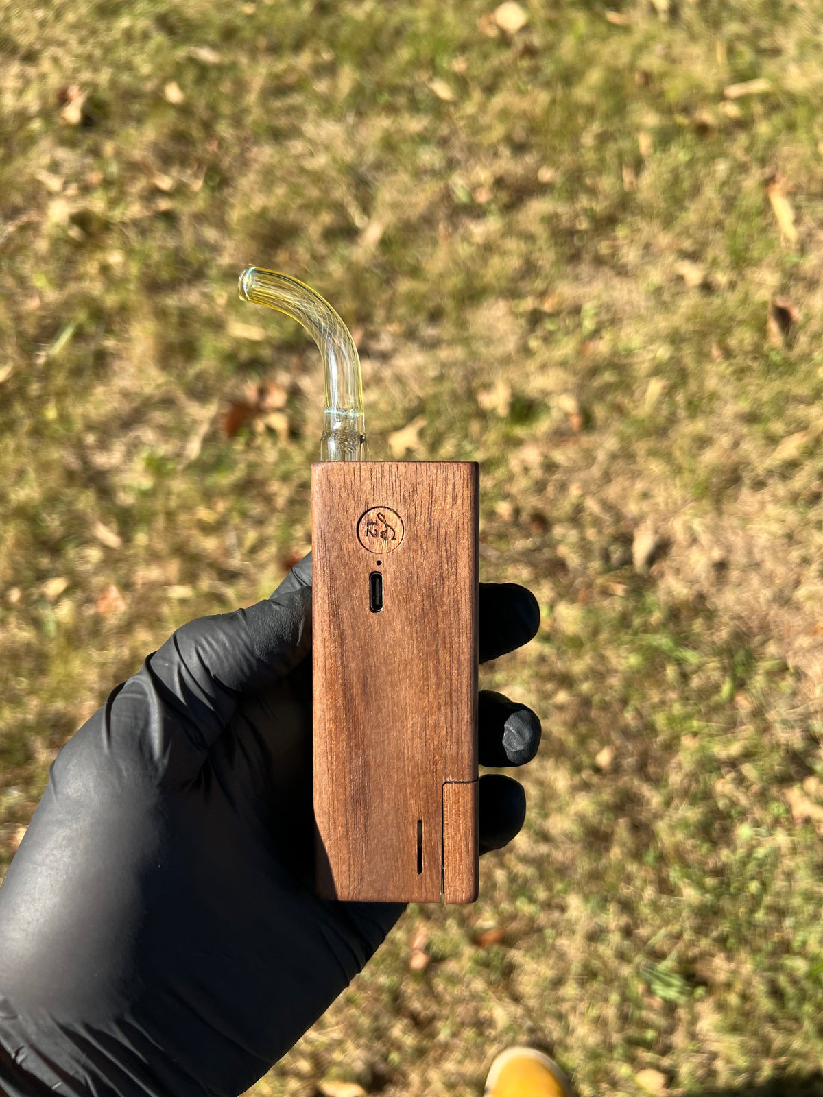 Firewood 11/12 Glass Terp Pill/ marble curved stem- Fume/ Unicorn Opal