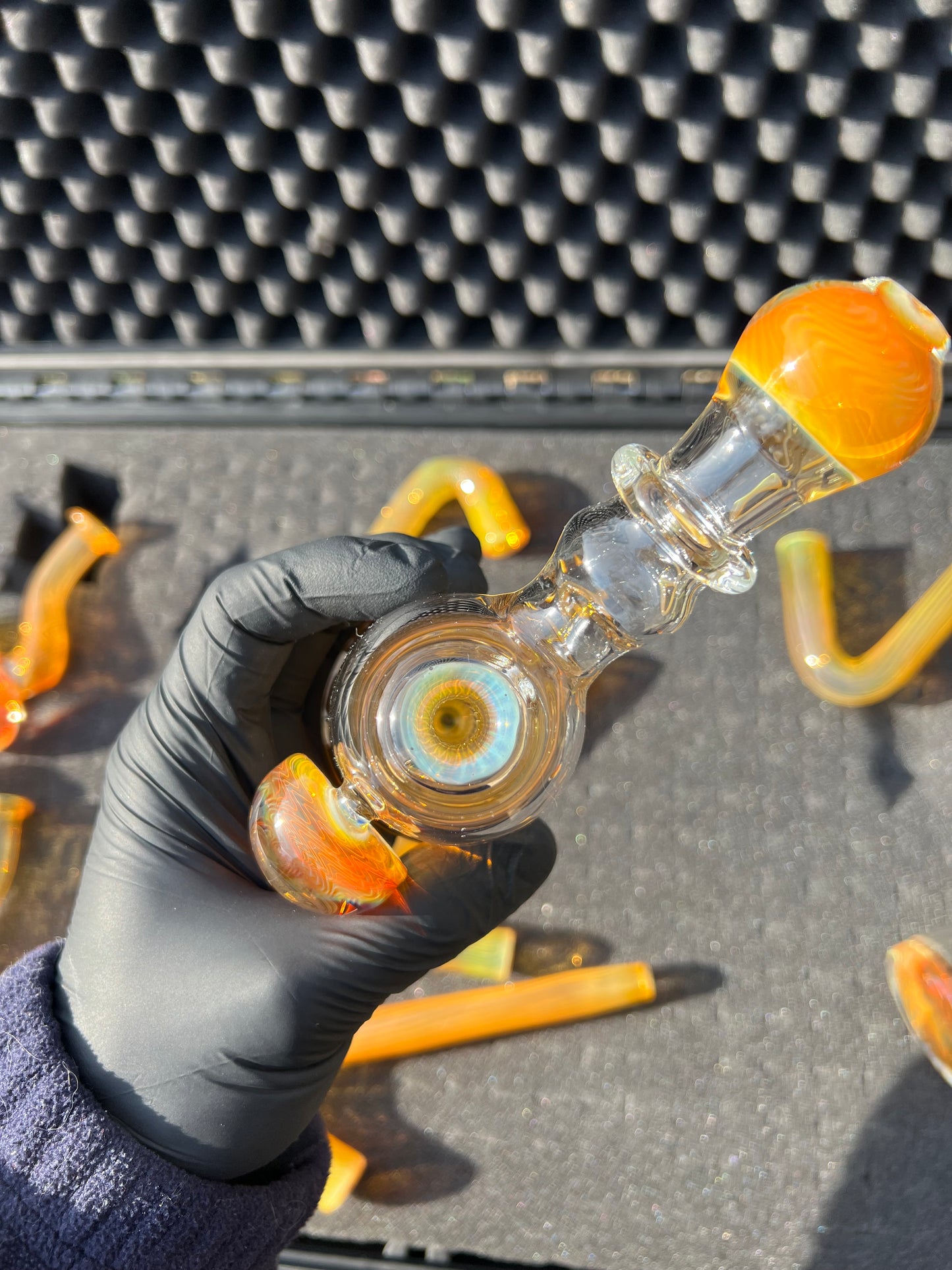 10mm Dewar Bubbler - Silver Fume #2