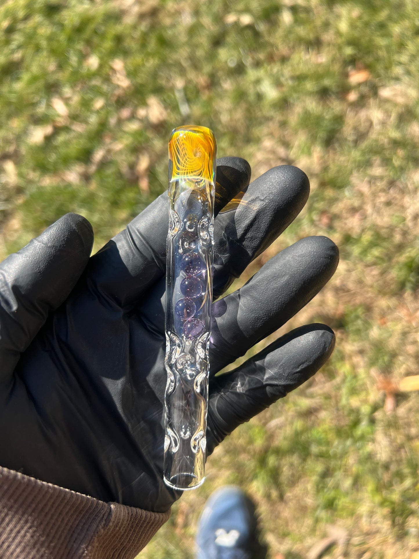 Solo 3 Glass Marble Stem w/ Fume Mp- purple