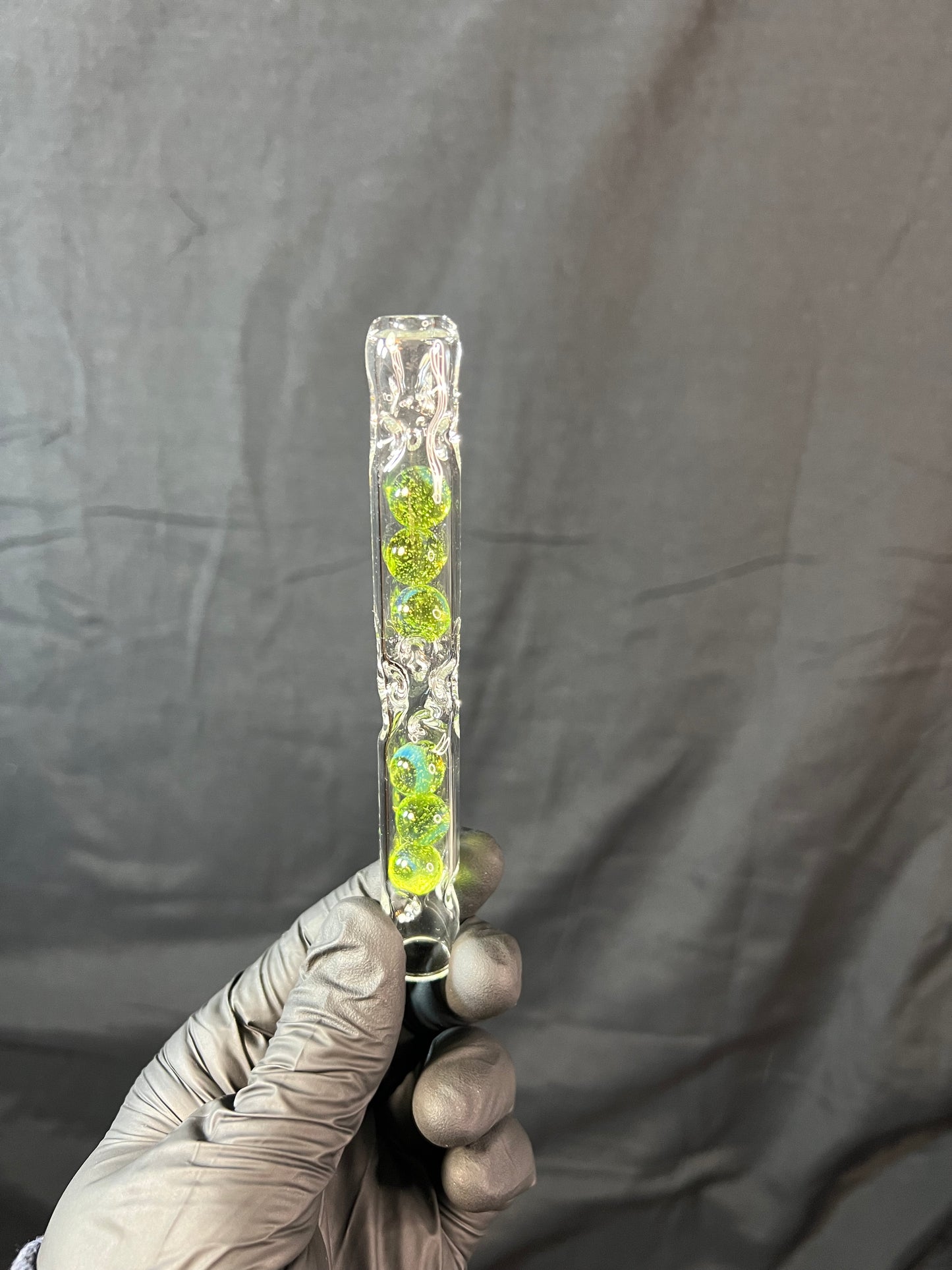 Tinymight Glass 6 Marble Stem w/dimpled mouthpiece - Limeade