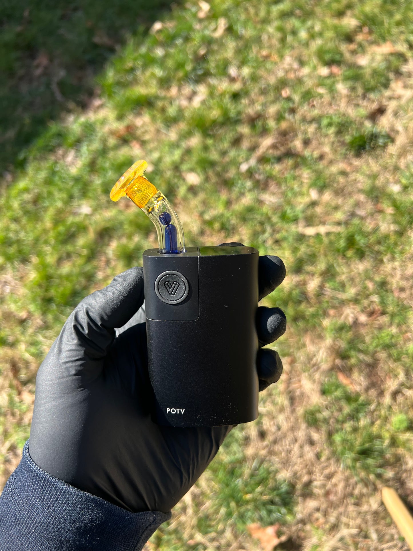 Potv Lobo/ One Glass terp pill/ marble stem w/ Fume Mp - Cobalt