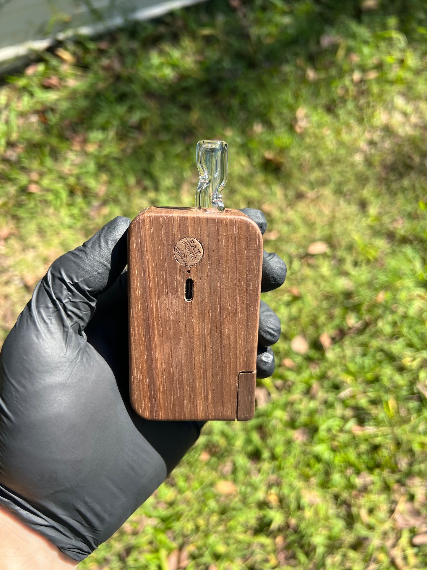 FAT X/ Dynavap Glass Marble Stem- Red/ Secret White
