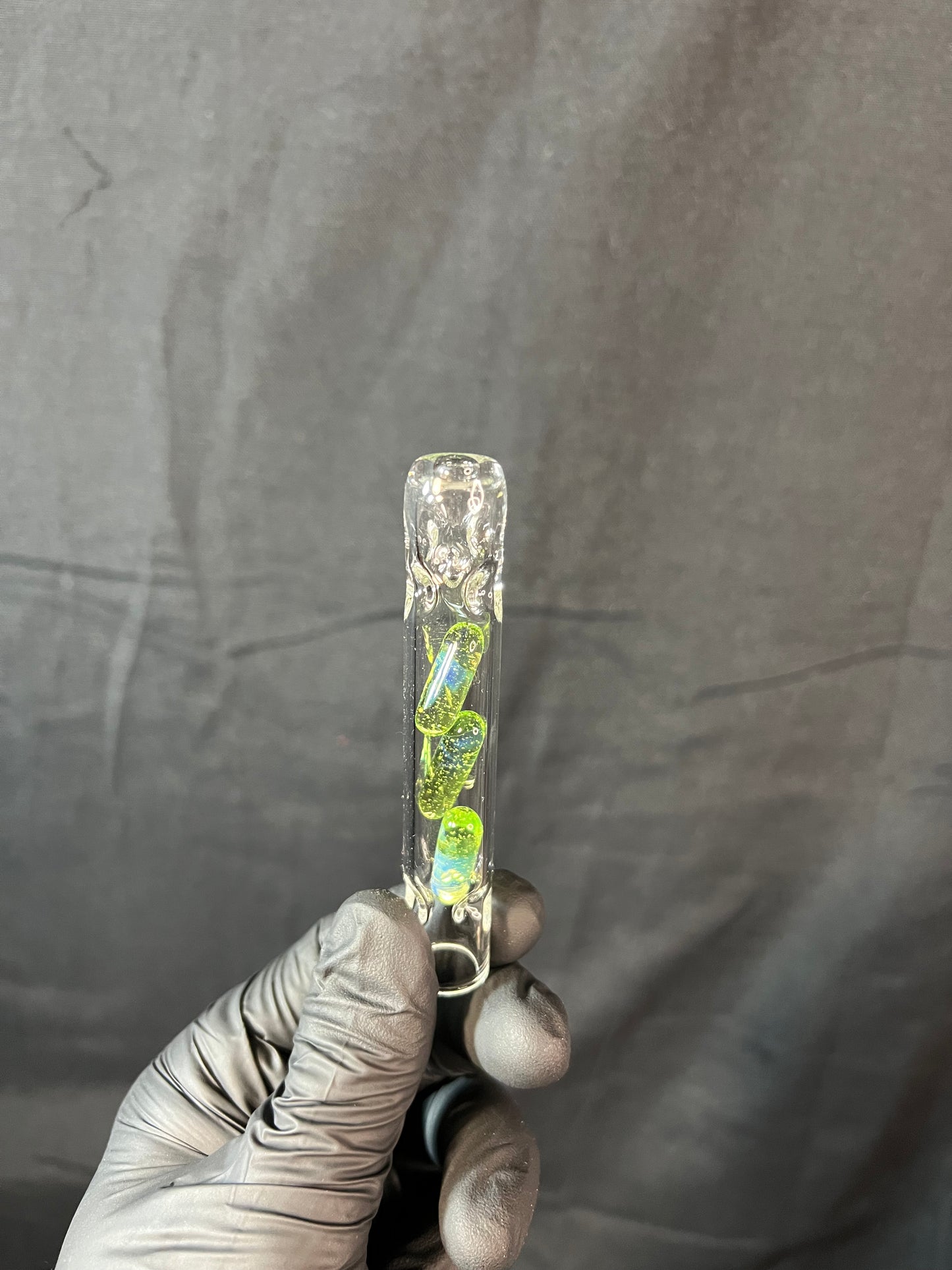 Tinymight Glass 3 Terp Pill Stem w/ dimpled mouthpiece - Limeade