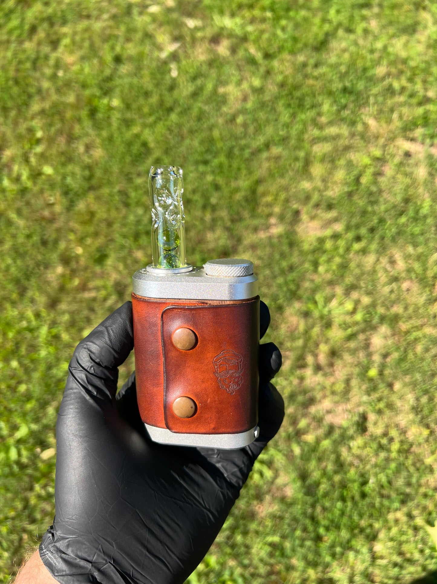 Tinymight Glass 3 Marble Stem w/dimpled mouthpiece - Limeade