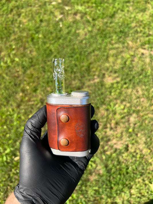 Tinymight Glass 3 Marble Stem w/dimpled mouthpiece - Limeade