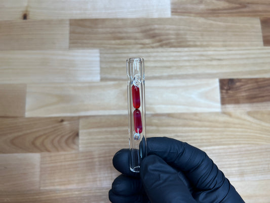 Potv Lobo/ One Glass 2 Terp pill stem - Secret Red