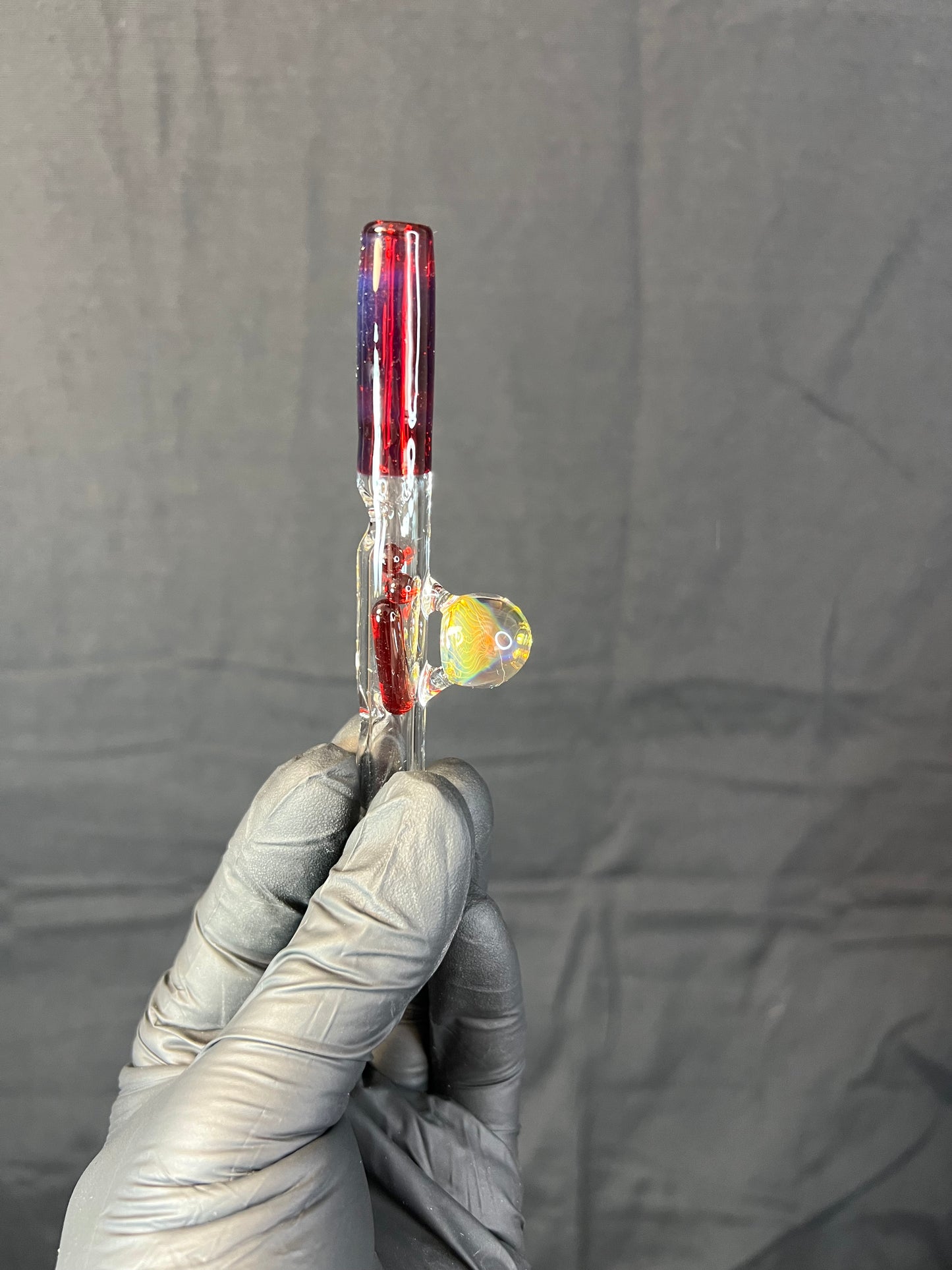 Firewood 11/ Dynavap Glass Terp Pill/ Marble Stem w/fume MP and marble- red/ dense purple amethyst