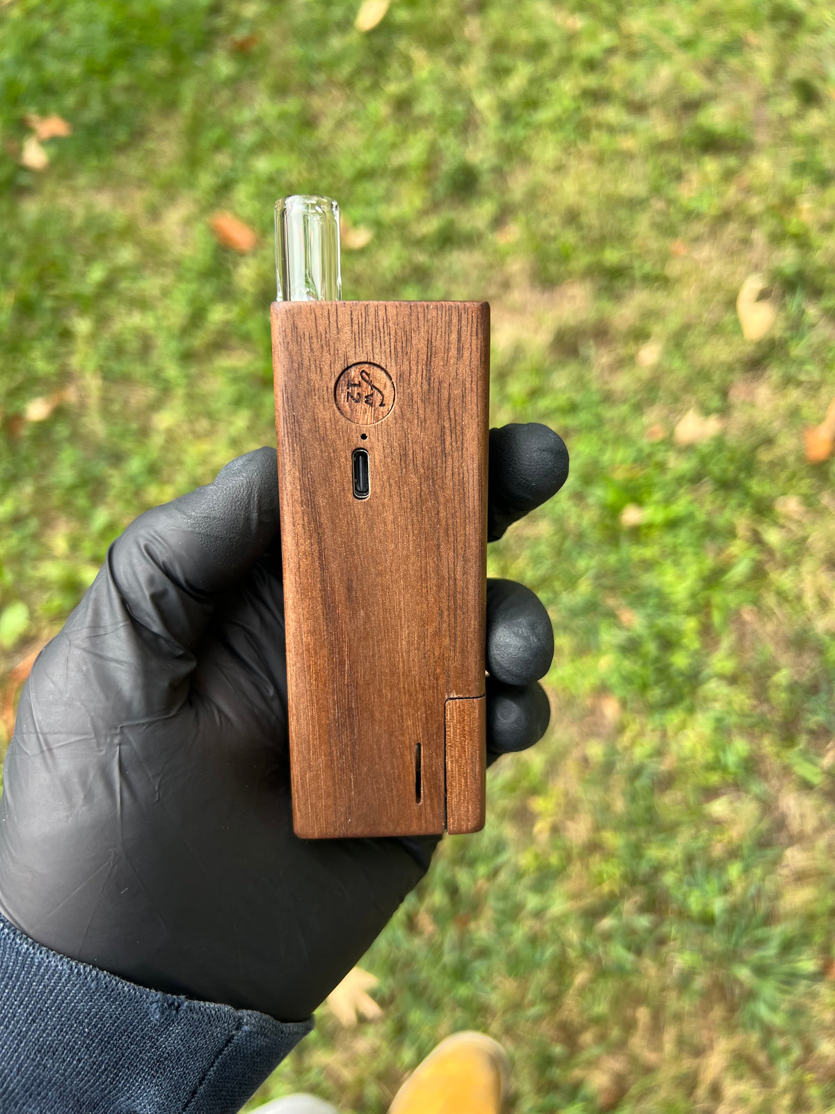 Firewood 11/12 Glass Terp Pill/ marble Stem- Yellow Opal