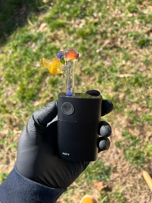 Potv Lobo/ One Glass Implosion stem - Purple Amethyst