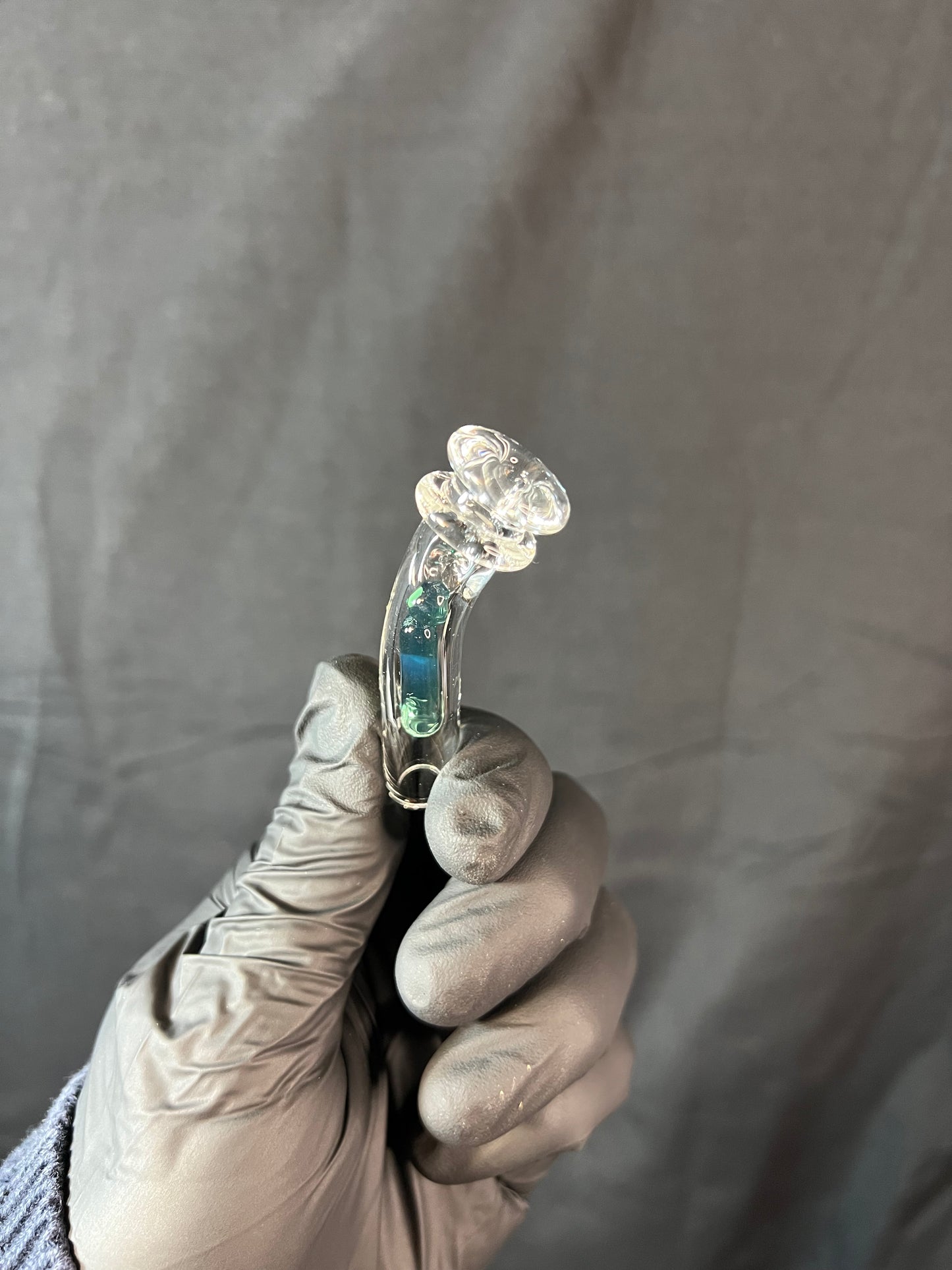 Potv Lobo/ One Glass terp pill/ marble stem w/ blown Mp - blue waves opal