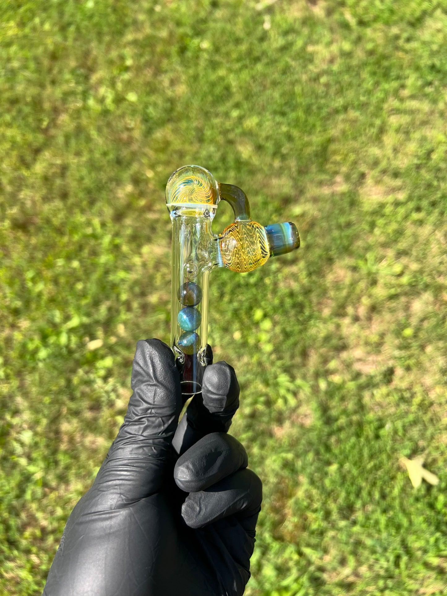 Tinymight Glass 3 Marble Stem implosion- Nightshade/ Fume