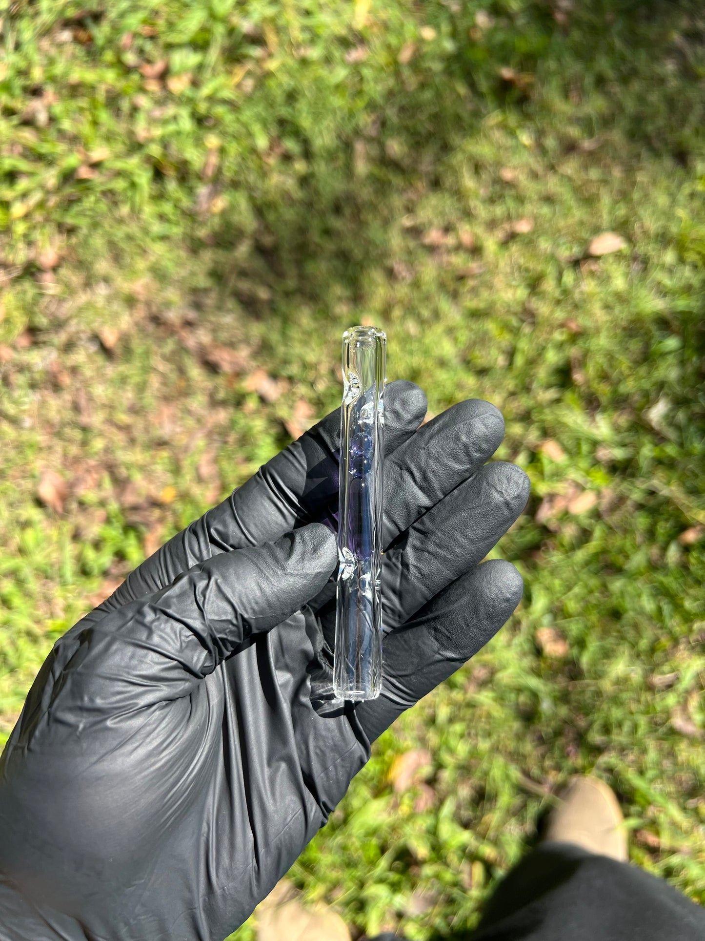 FAT X/ Dynavap Glass Terp Pill/ Marble Stem- Gold Purple #1